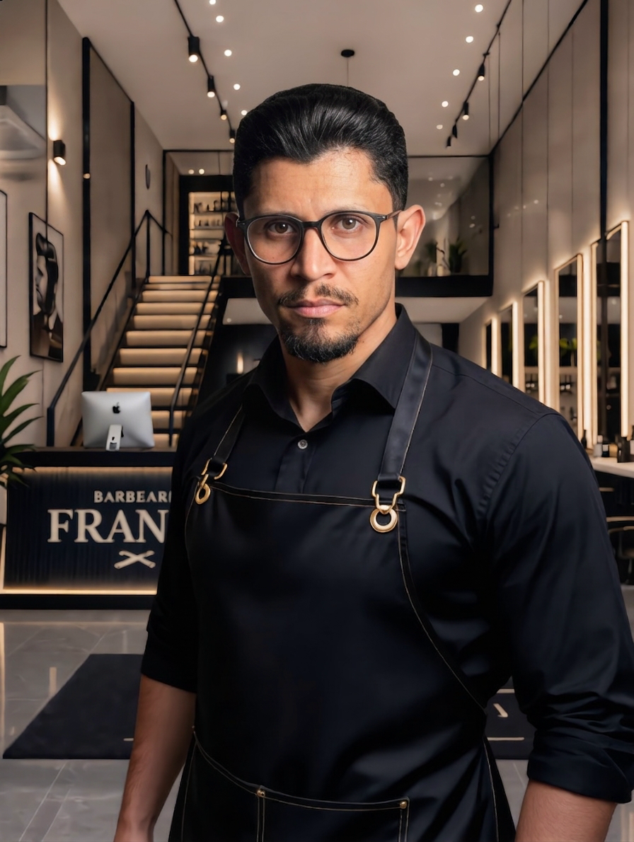 Bruno França na Barbearia França